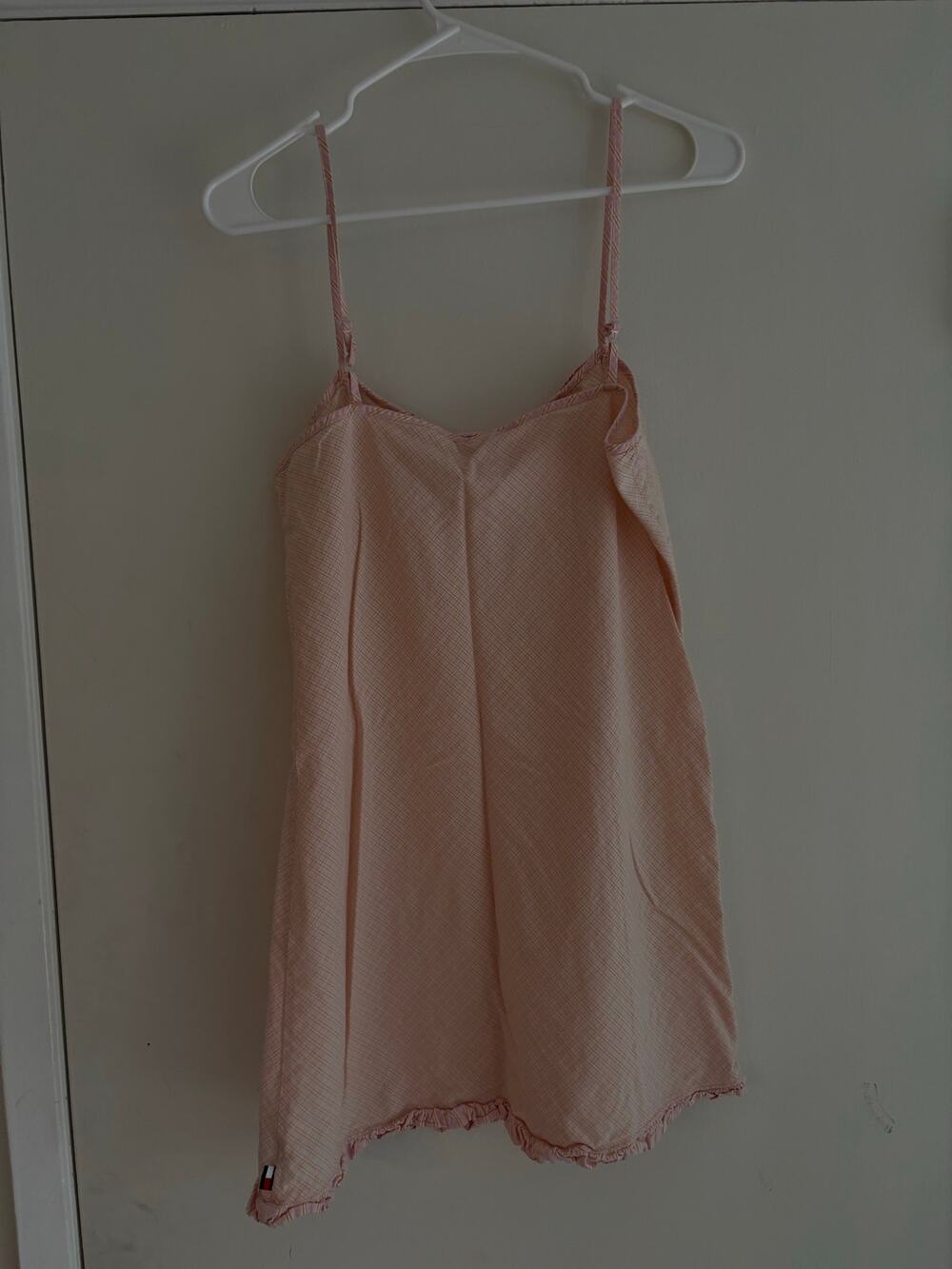 Vintage Tommy Hilfiger Pink Plaid Slip Nightgown Pajama Dress Y2K Size M